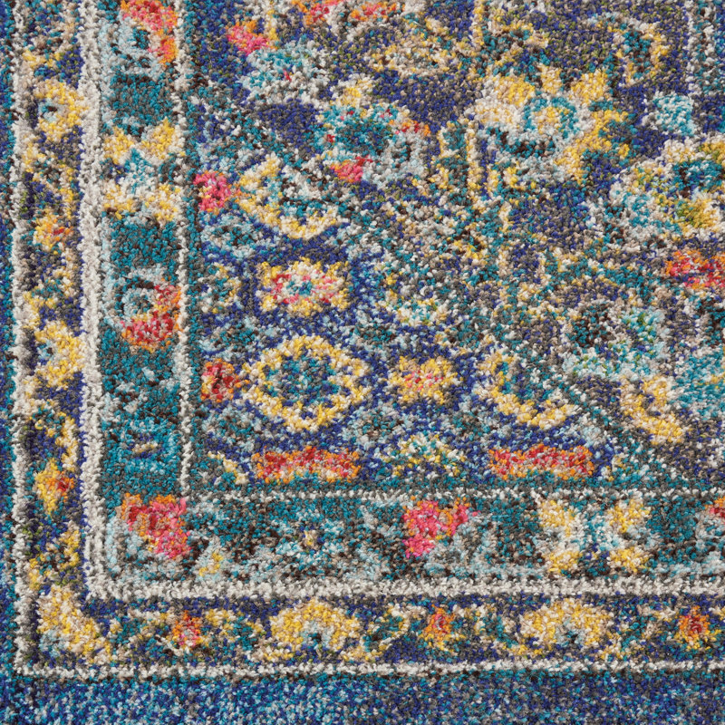 World Menagerie Lundy Oriental Blue Area Rug & Reviews Wayfair